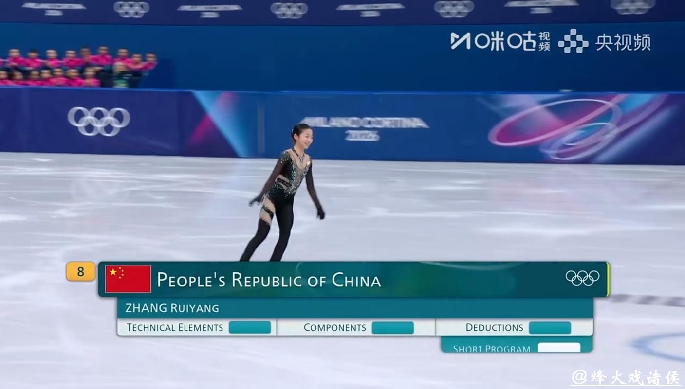 冬奥会花样滑冰团体赛：小将张瑞阳获得59.83分